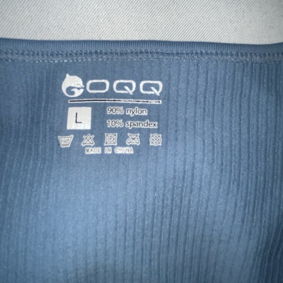 OQQ Ribbed Body Suit Tank Snap Closure Size Large - Picture 3 of 6